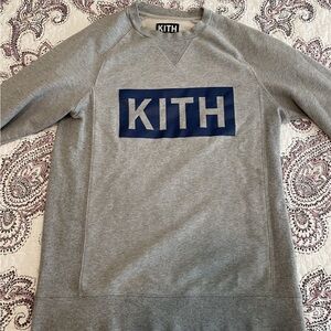 Kith Gray and Navy Crewneck Sweater